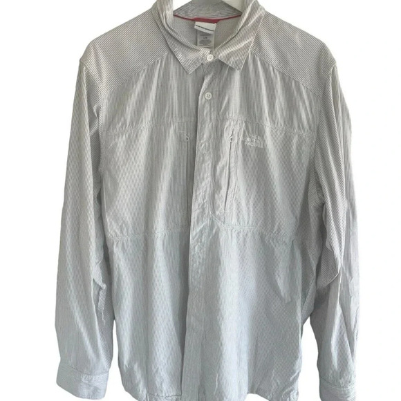 The North Face Mens Button Up Shirt Size Large Vented Multi Pocket - Picture 1 of 6